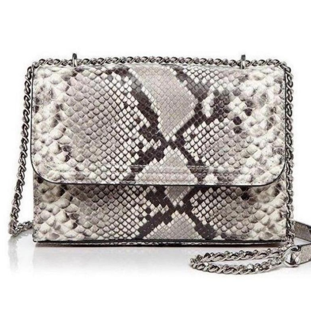 Tory Burch Fleming Snakeskin Bag**